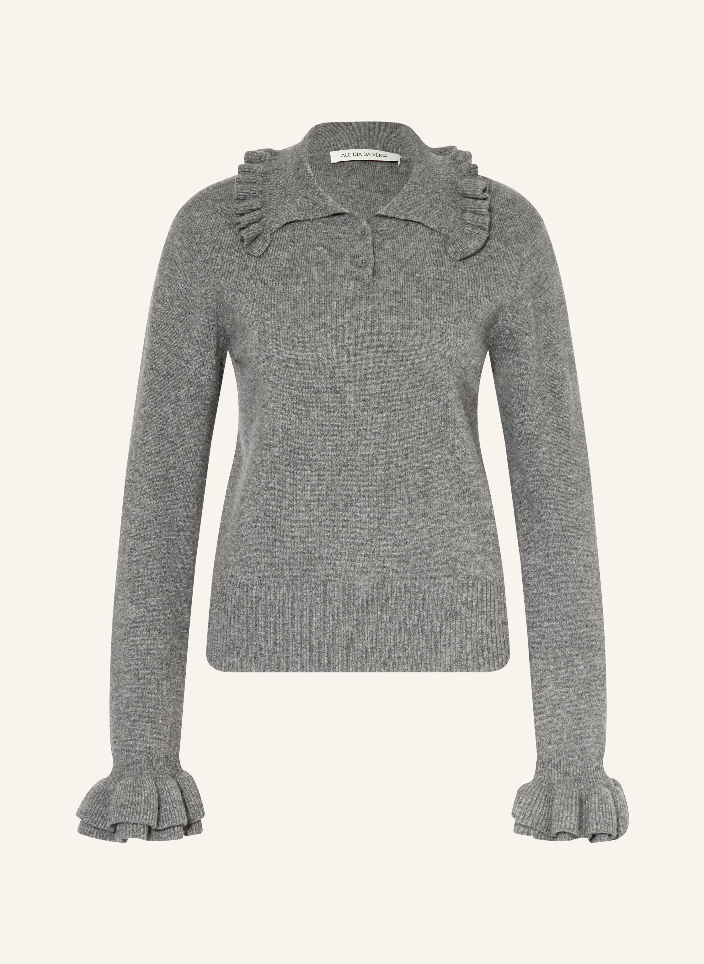 Alcidia da Veiga Cashmere-Pullover mit Rüschen