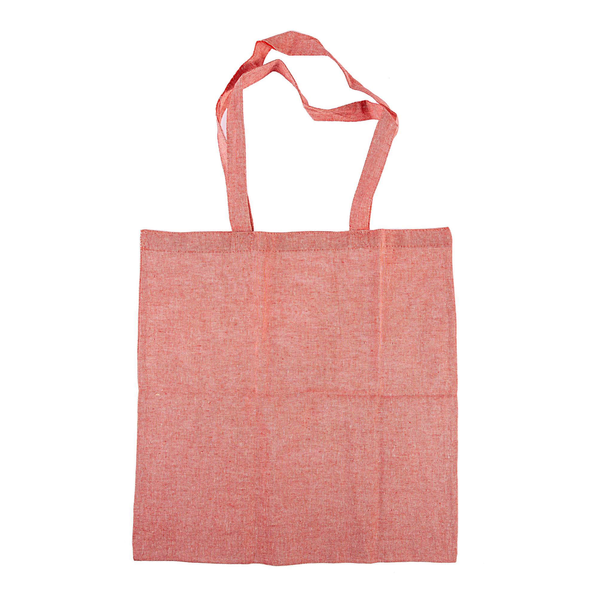 Red Cotton Tote Shopping Bag 40cm x 38cm