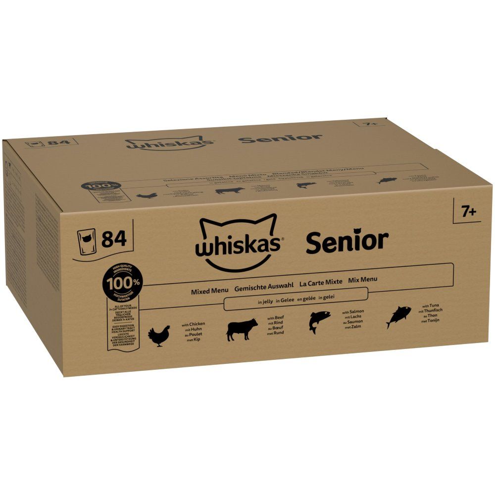 Jumbo Pack Whiskas Senior Pouches 84 x 85g