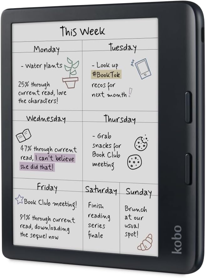 Kobo Libra Colour | eReader | 7 Glare-Free Colour E Ink Kaleido 3 Display | Dark Mode Option | Audiobooks | Waterproof