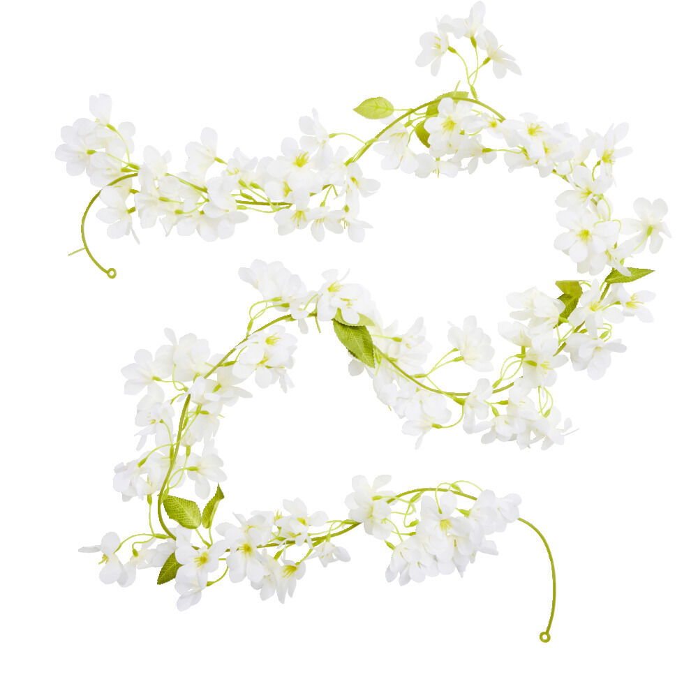 Guirlande fleur de pommier artificiel blanc L140cm