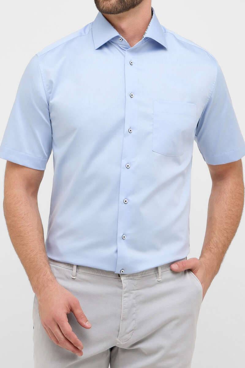 ETERNA Modern Fit Hemd mittelblau, Einfarbig