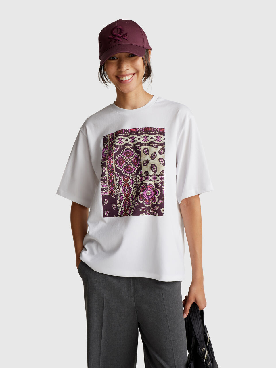 T-shirt with bandana print