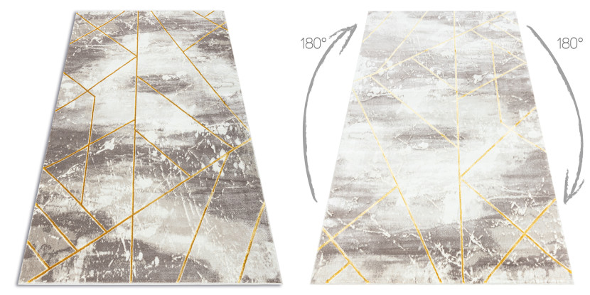 Dywan CORE 1818 Geometryczny - Strukturalny, dwa poziomy runa, 80x150 cm