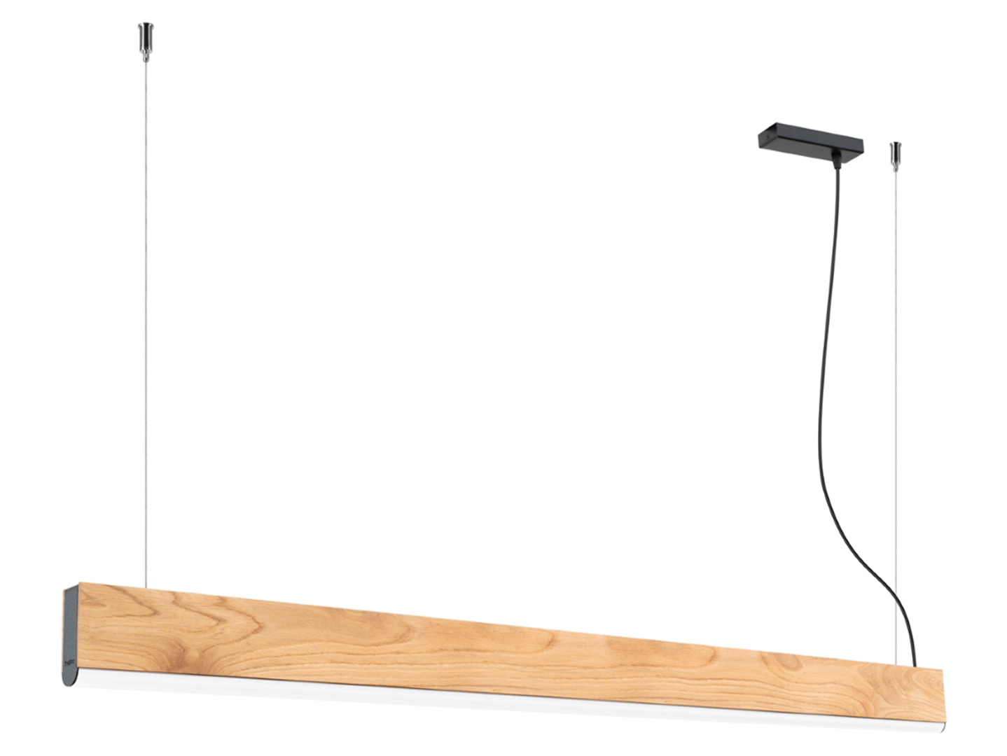 Lampa wisząca Lykke LED drewniana brązowa