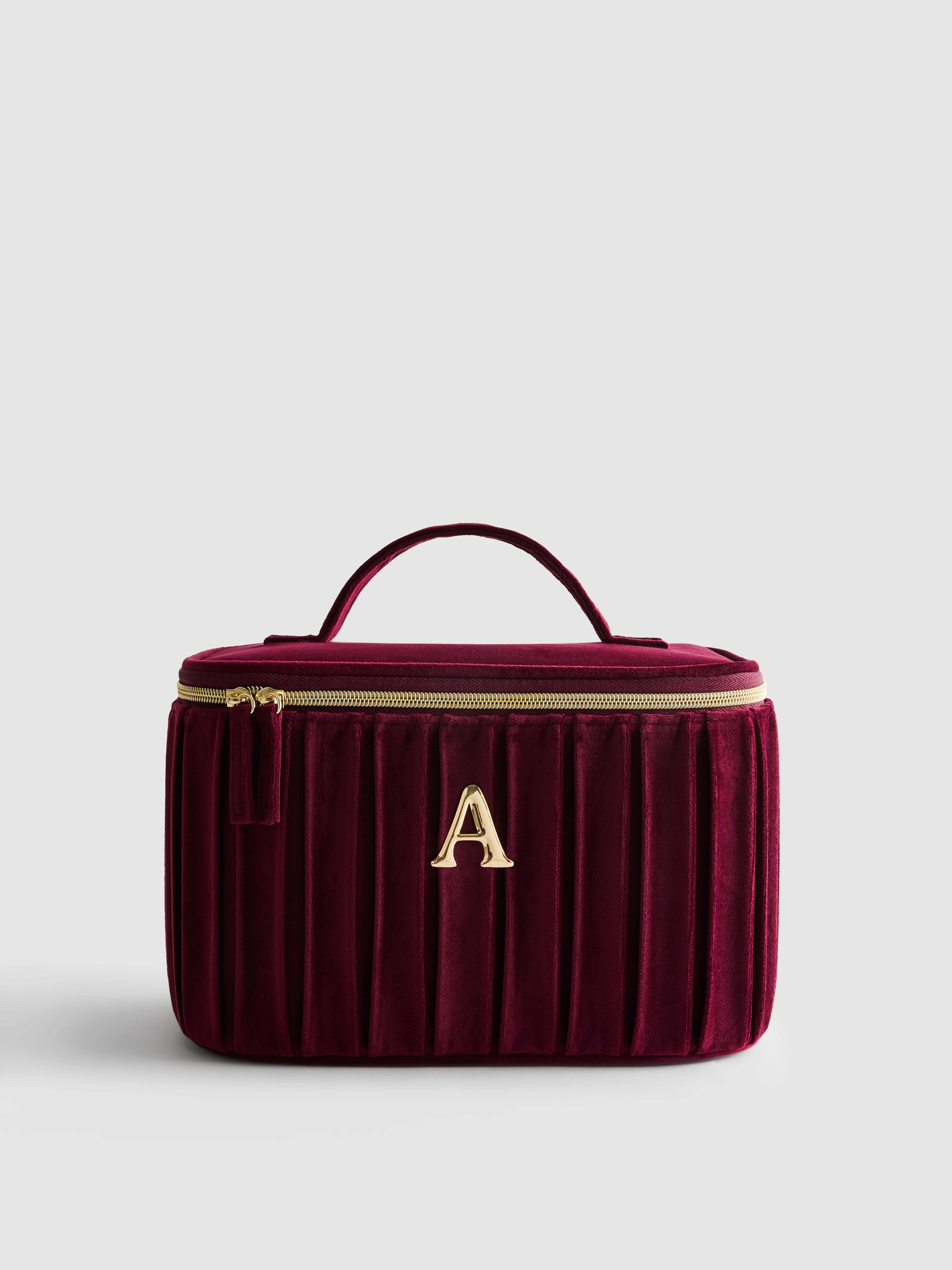 Velvet Initial Vanity Case