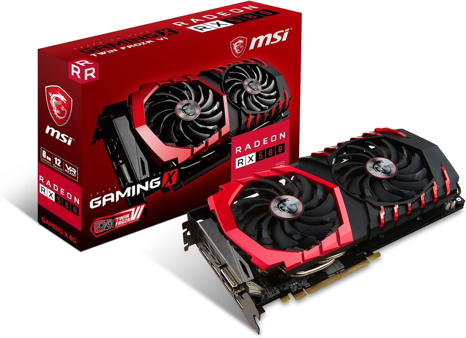 MSI VGA Graphic Cards RX 580 Gaming X 8G (Renewed)