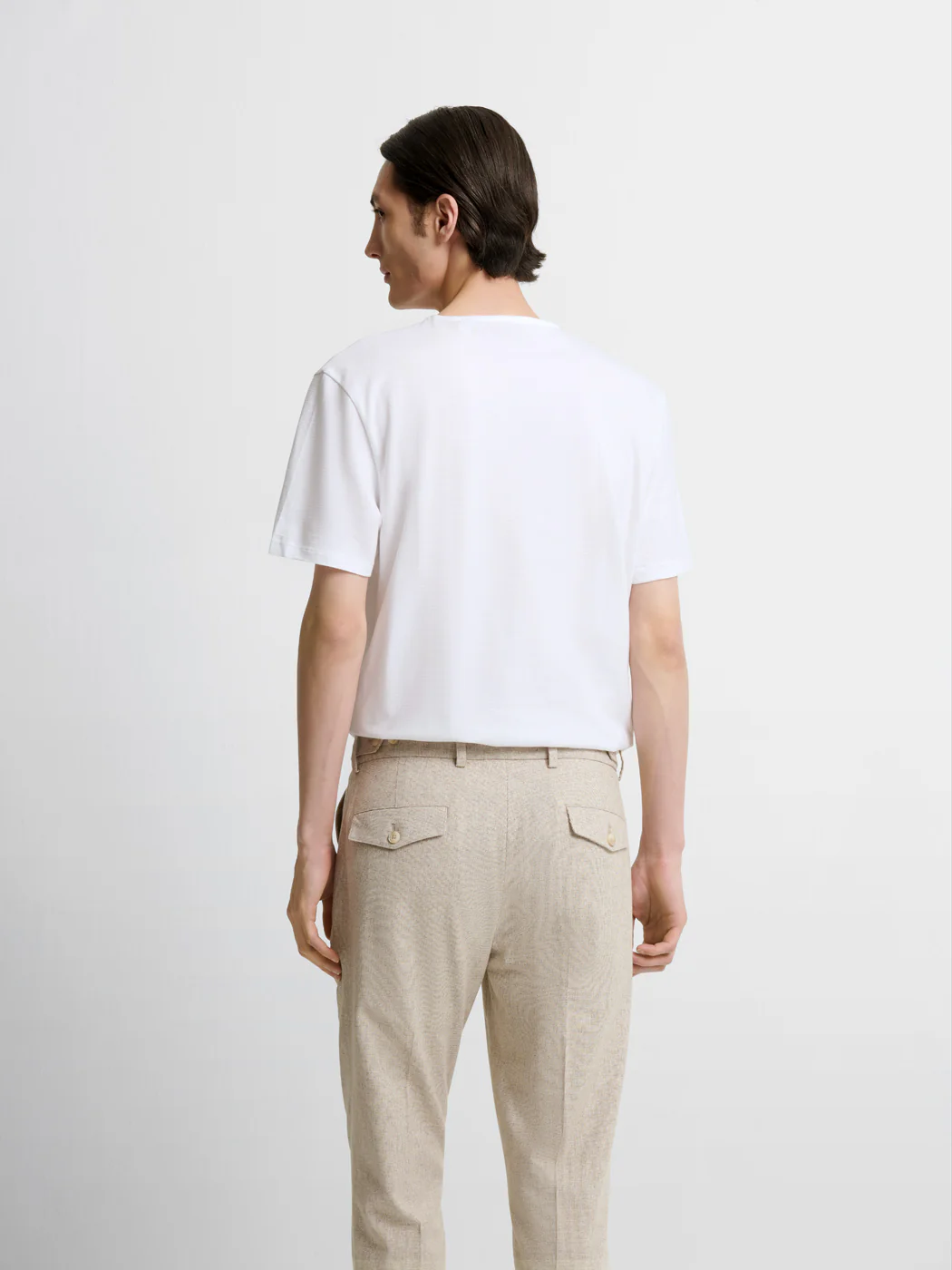 T-shirt col tunisien en coton