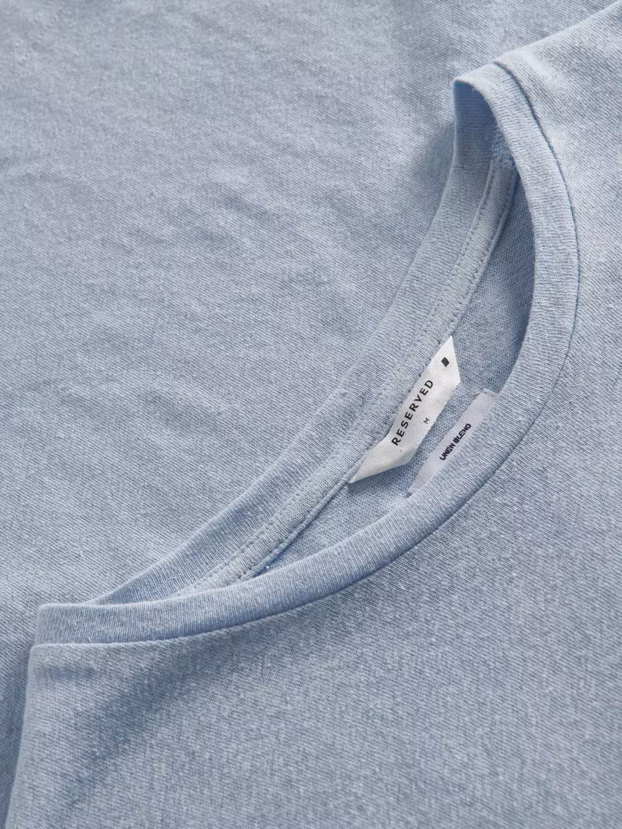 Regular Fit T-Shirt With Linen Blend