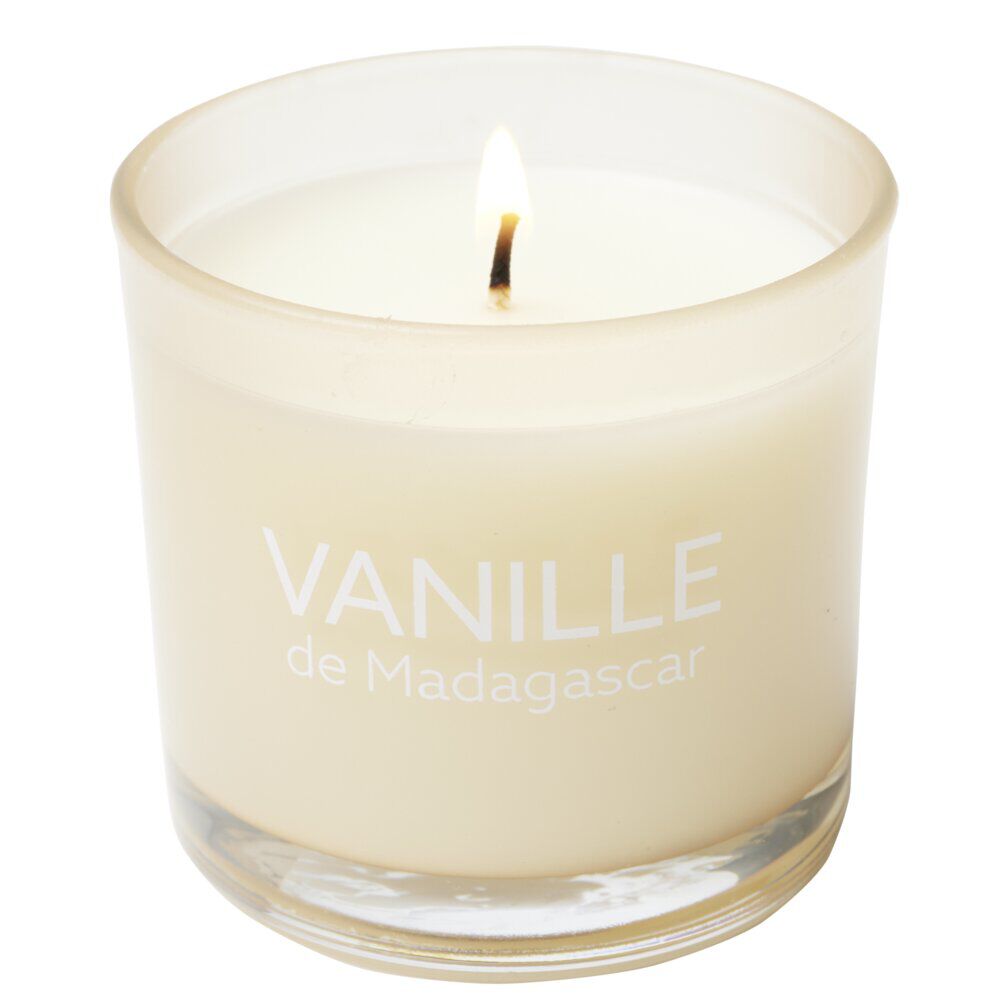 Bougie dans verre Ambiances Devineau senteur vanille de Madagascar 20H