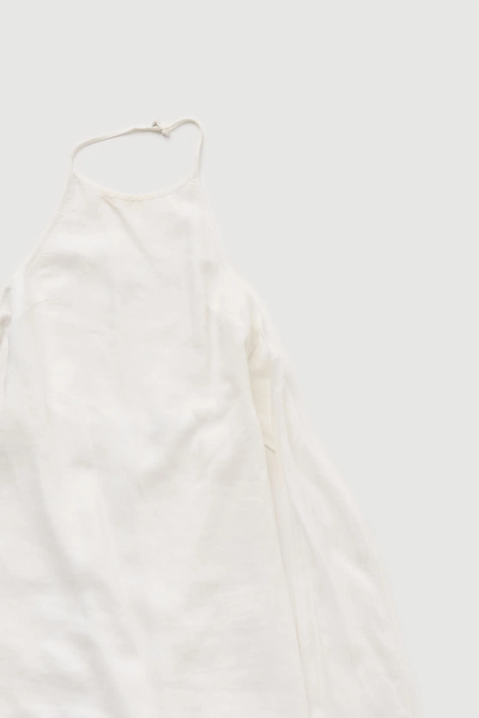 Re-Worn Womens Linen Textured Halter Dress