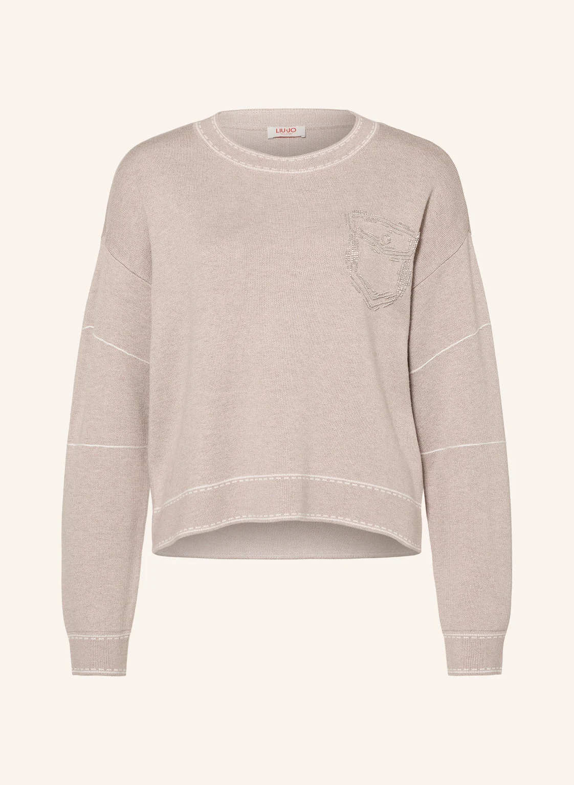 LIU JO Pullover mit Schmucksteinen