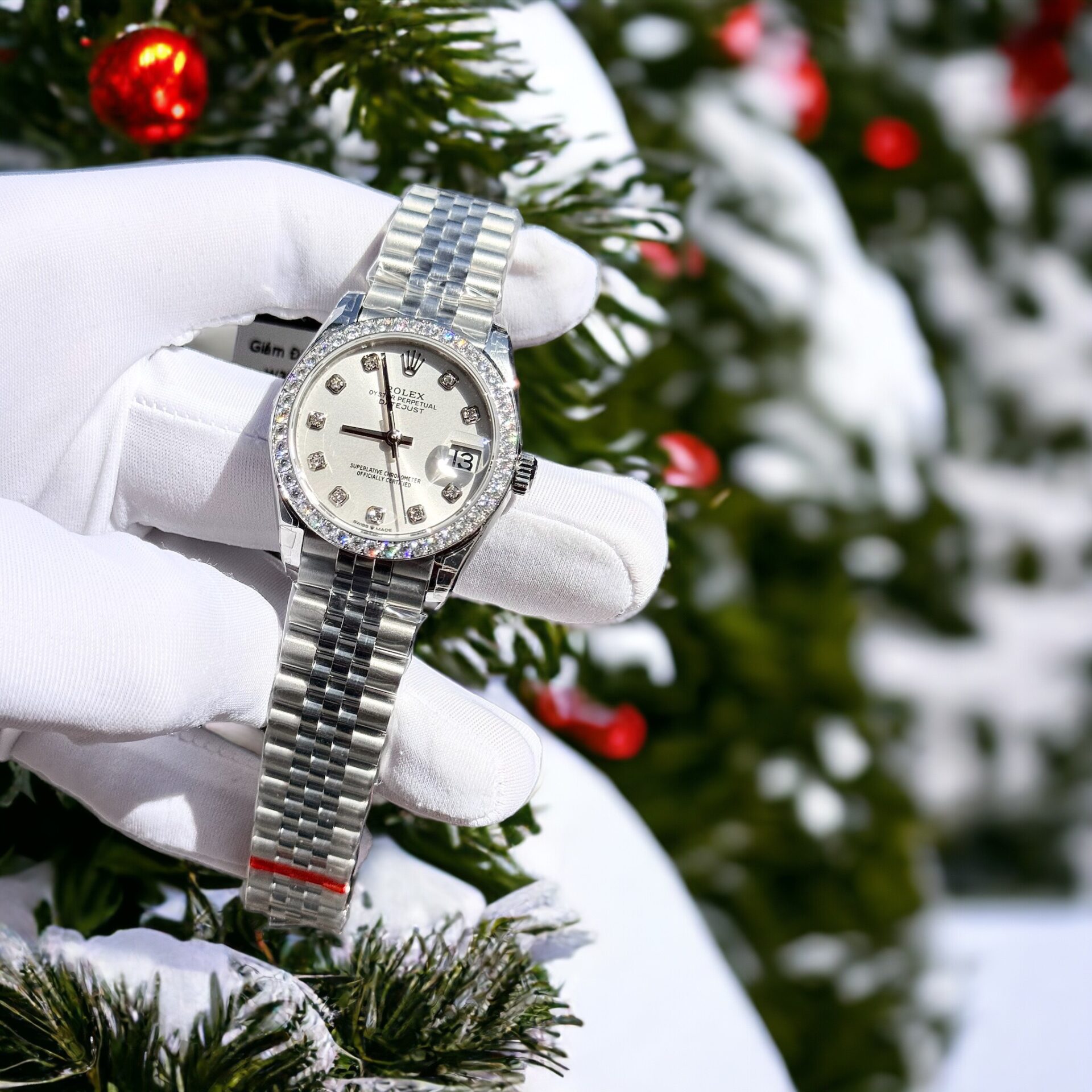 Rolex Datejust 316L Steel White Dial With Diamonds 31mm Jub AAA Replica