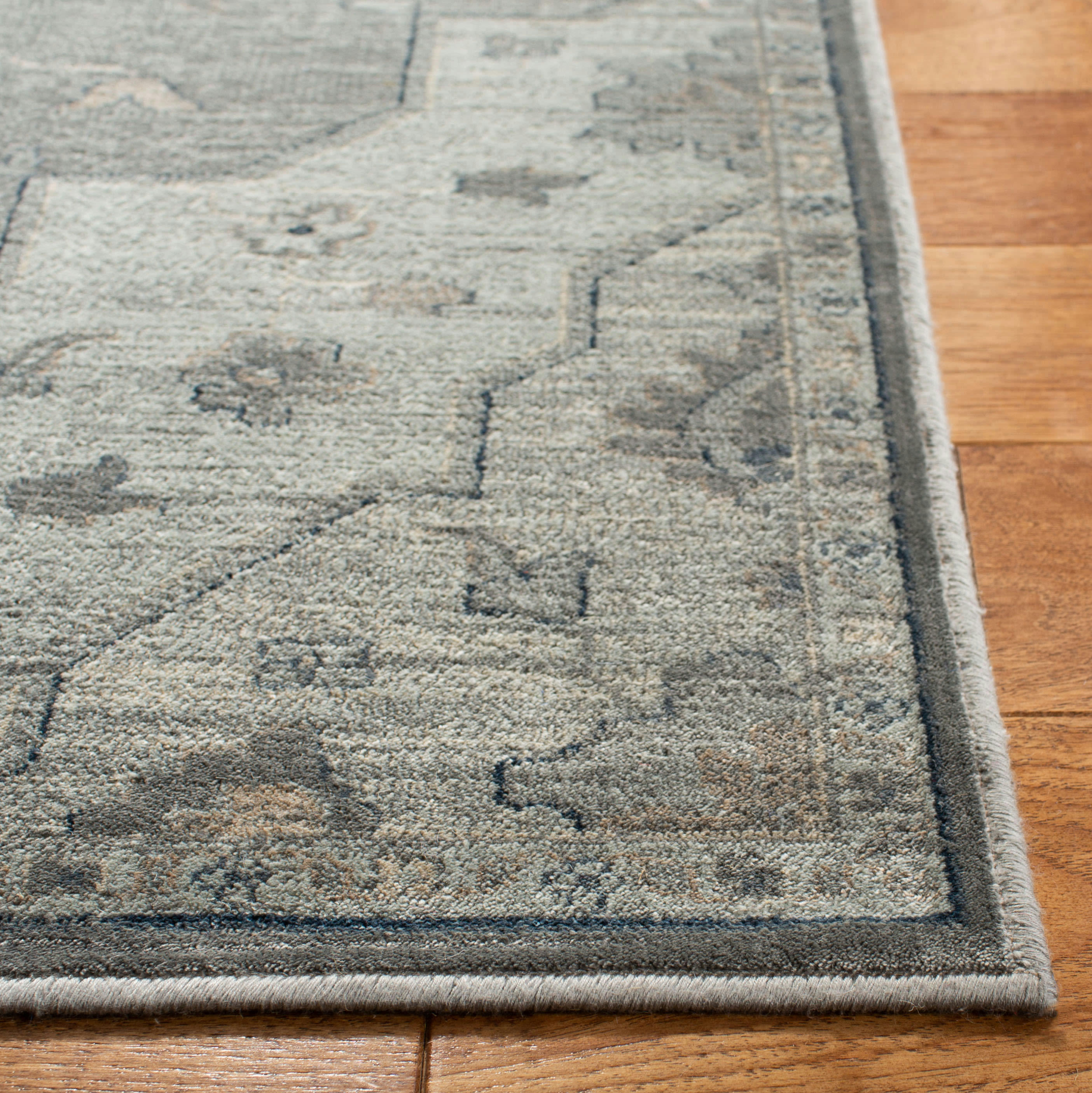 VINTAGE - Tapis d'intérieur en Gris & Naturel, 99 X 140 cm