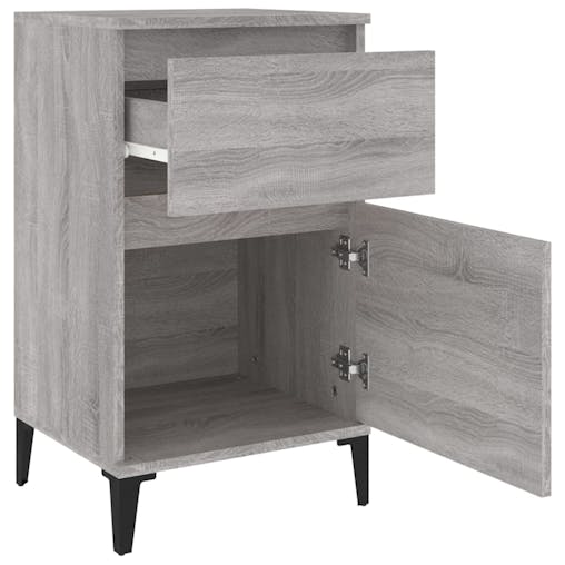 NNEVL Bedside Cabinets 2 pcs Grey Sonoma 40x35x70 cm