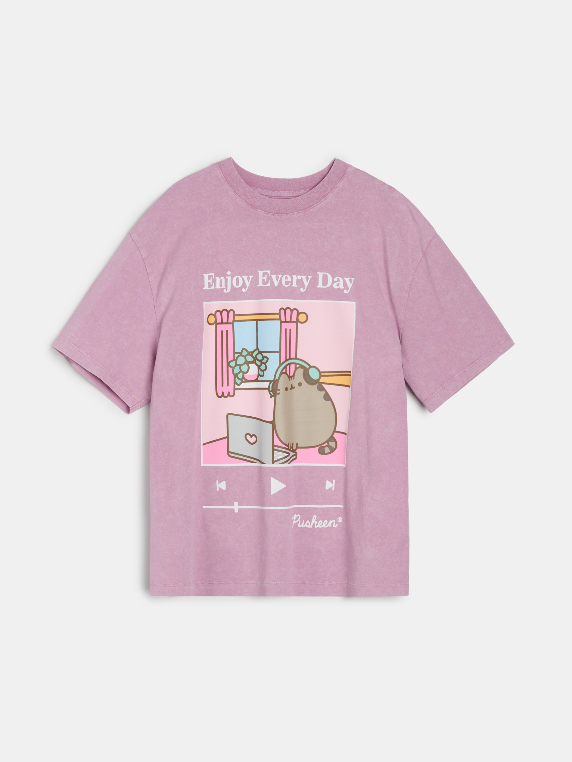 Bawełniana koszulka oversize z nadrukiem Pusheen the Cat