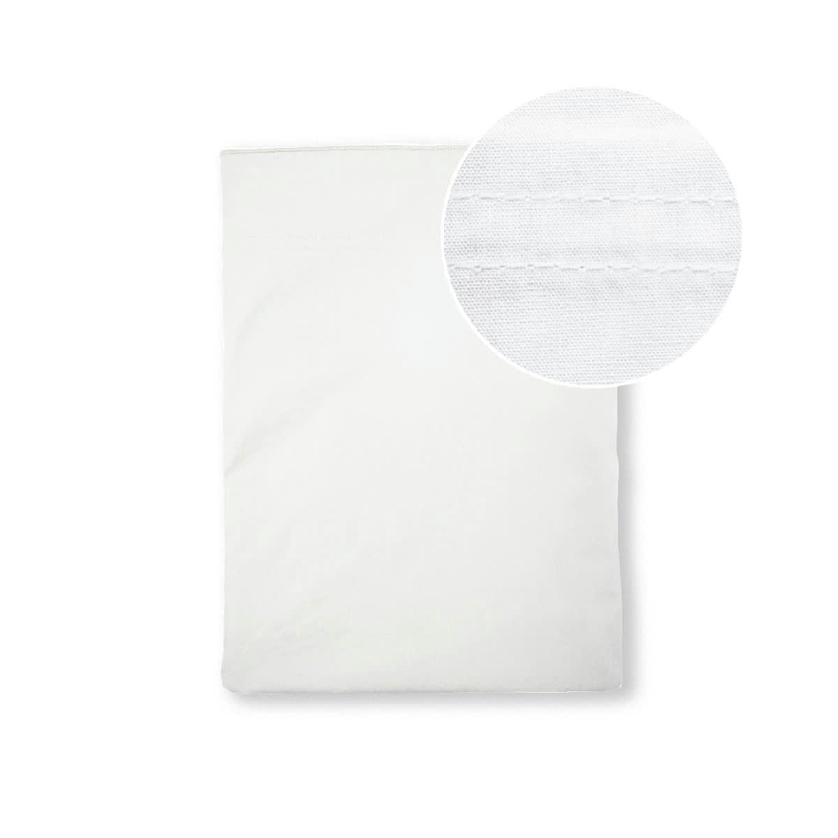 OLANA BLANC - Drap plat  percale de coton 90 fils/cm² blanc 240x300