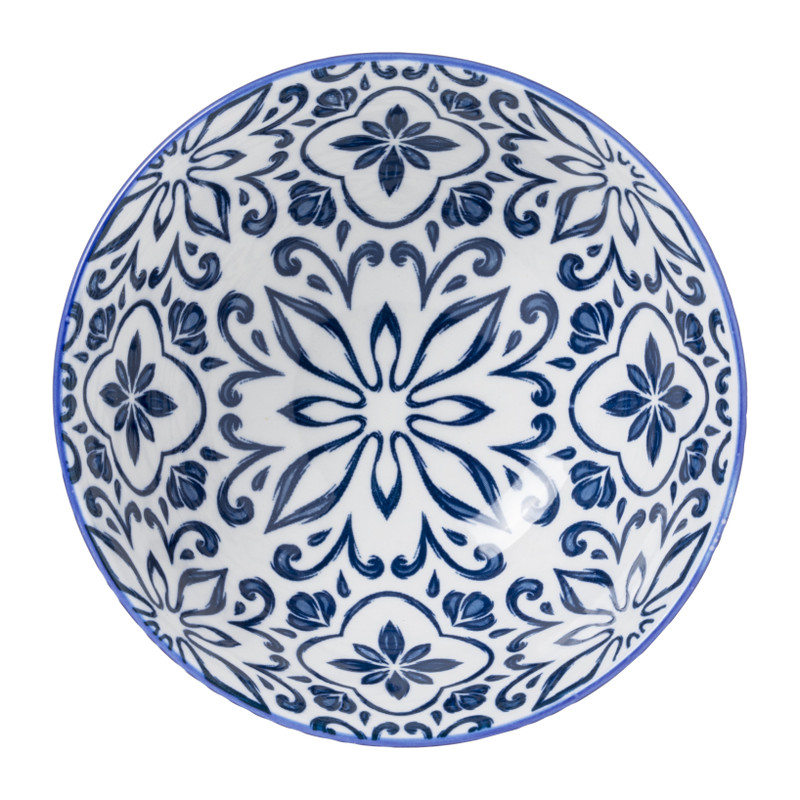 Schaaltje Sen - blauw/geel - &Oslash;12.3x5.8 cm