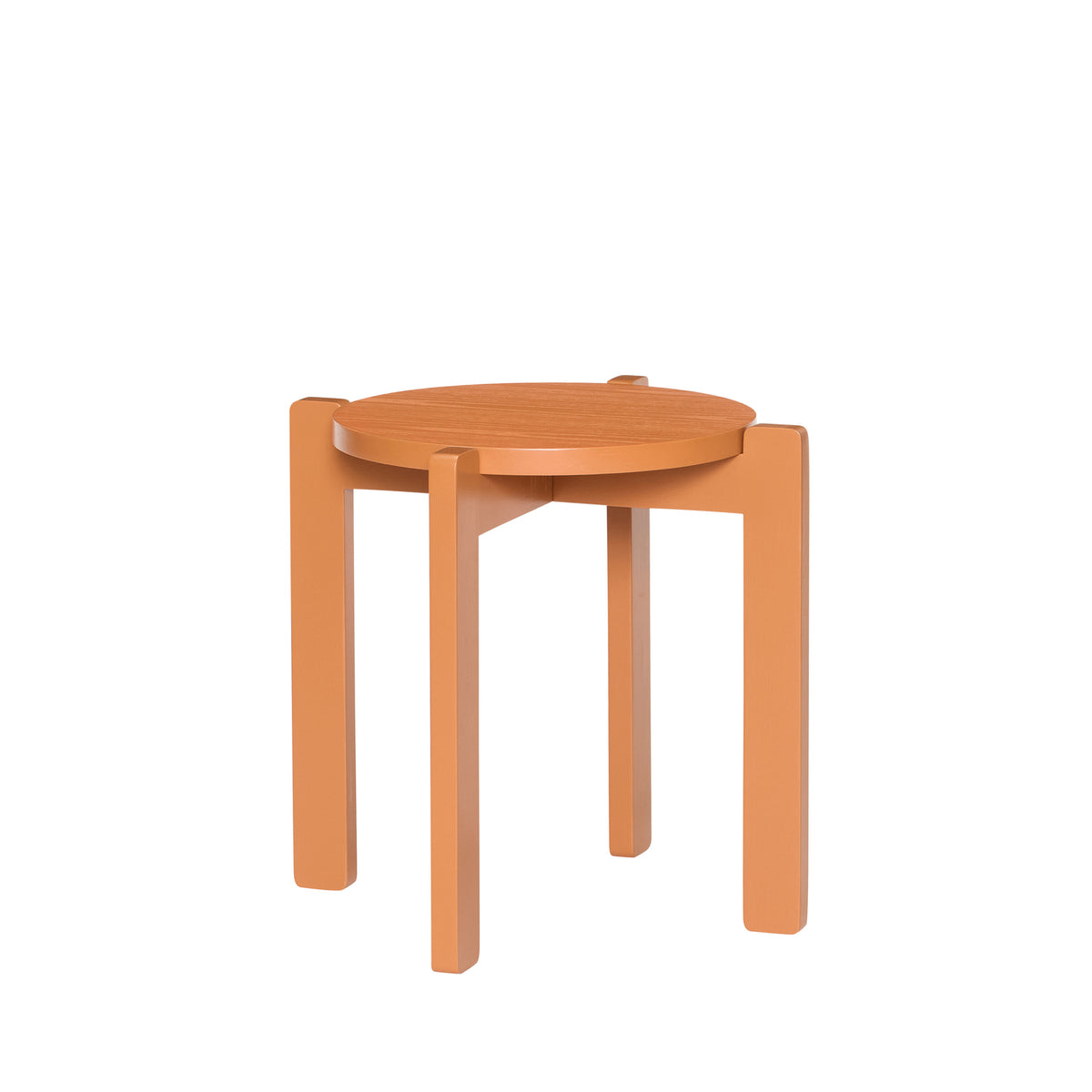 Hübsch kruk Always - mdf/eiken fineer/eikenhout - ø45xh42cm