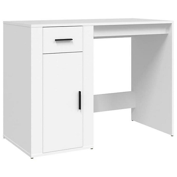 816784 vidaXL Bureau Blanc 100x49x75 cm Bois d'ingénierie