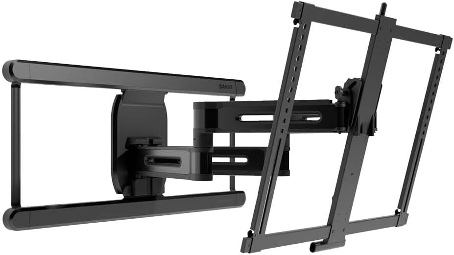 SANUS Height Adjustable Full Motion TV Wall Mount for 42 to 90 TVs - Raise or Lower TV 4 After Install - Maximizes Compatibility with Your Setup - 3 Step DIY w/Smooth Extension, Tilt & Swivel