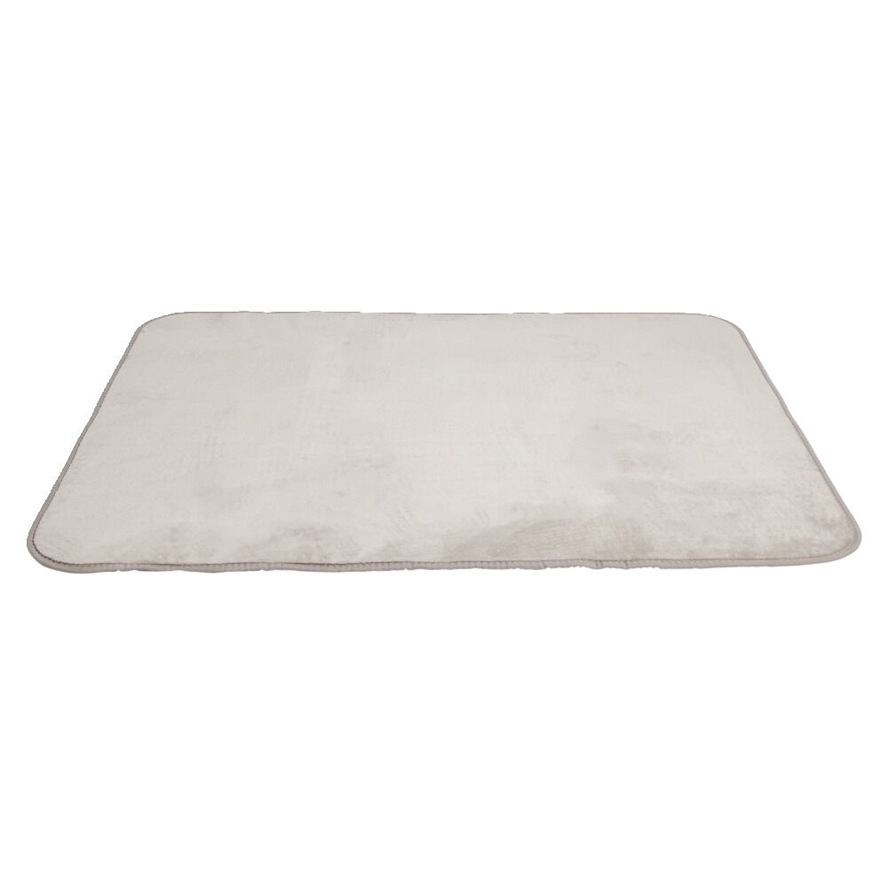 Tapis rectangulaire uni gris 90x130 cm