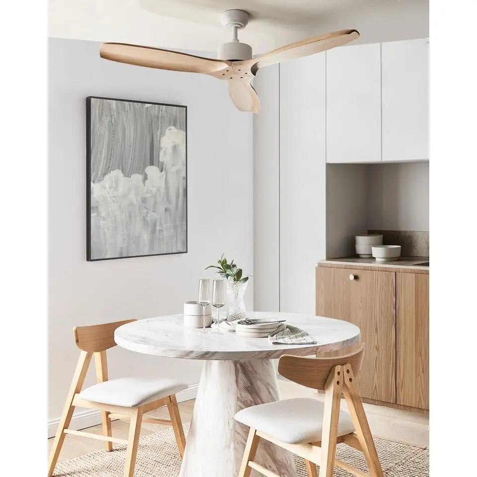 ARANI - Plafondventilator - Lichtbruin - Hout