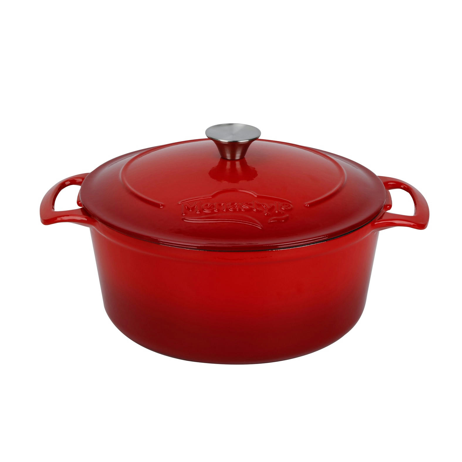 COLETTE - Cocotte ronde 7L en fonte émaillée rouge