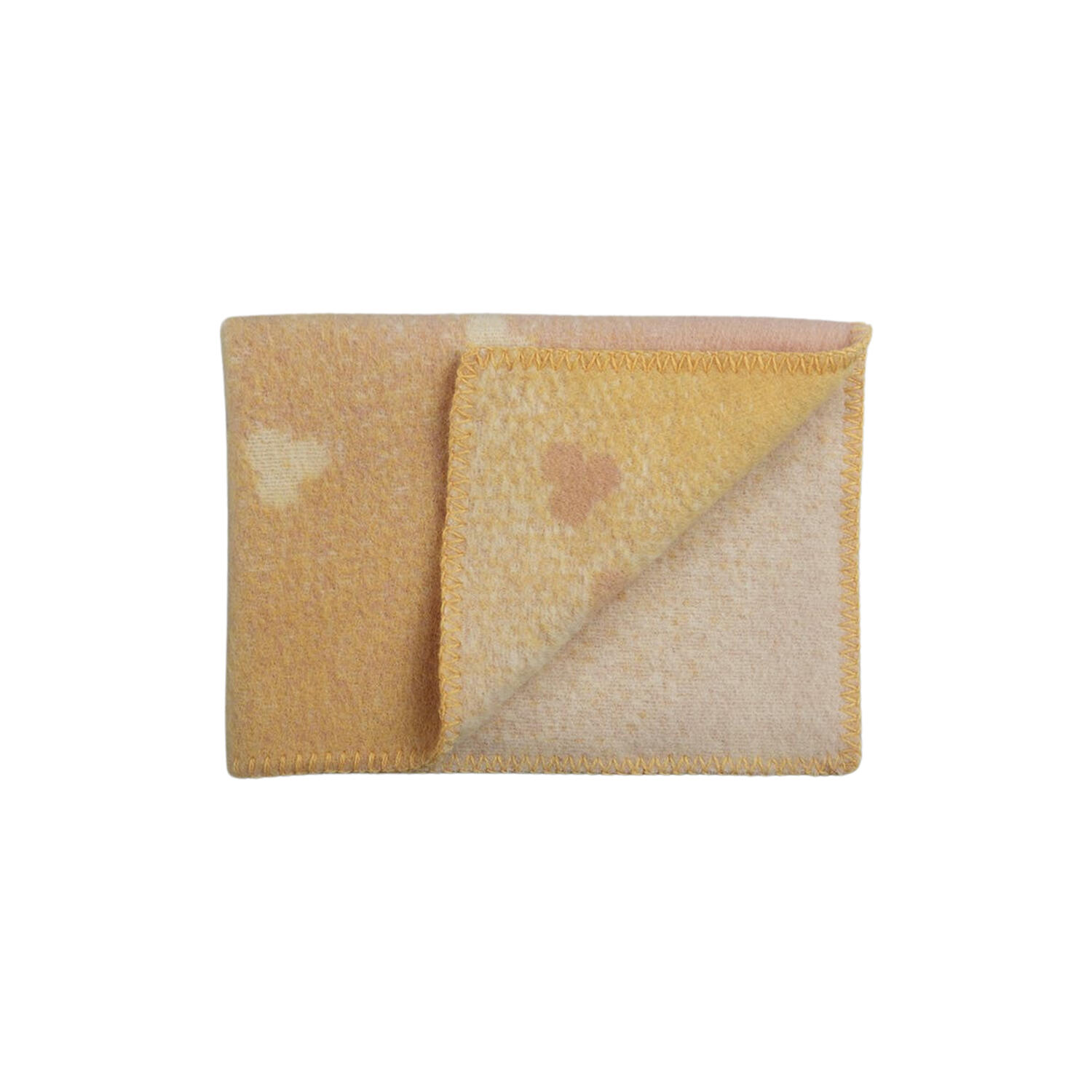 MELVIN Baby Size Throw, light pink/yellow