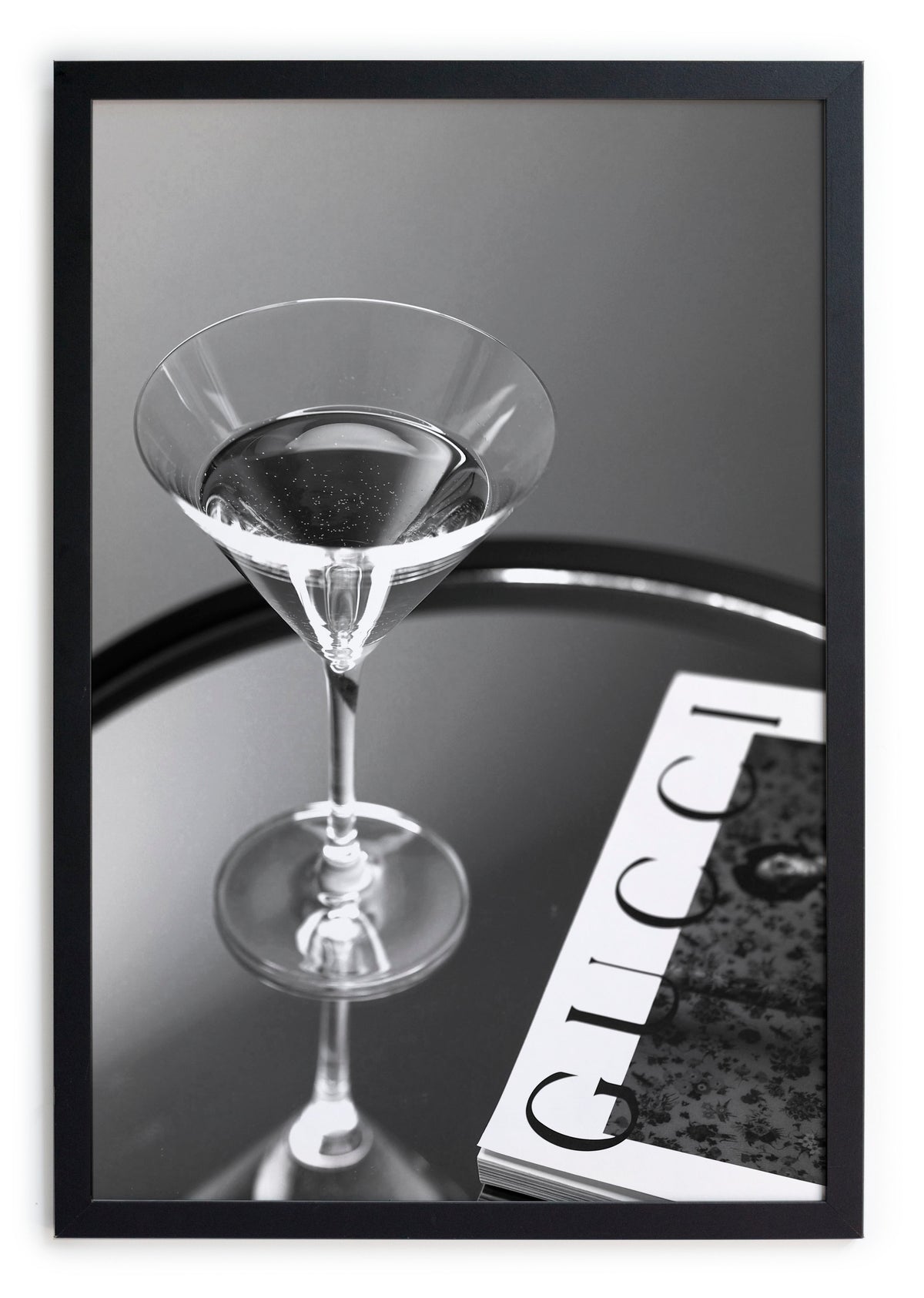 Zwarte lijst met kader 40x30 Gucci Champagne