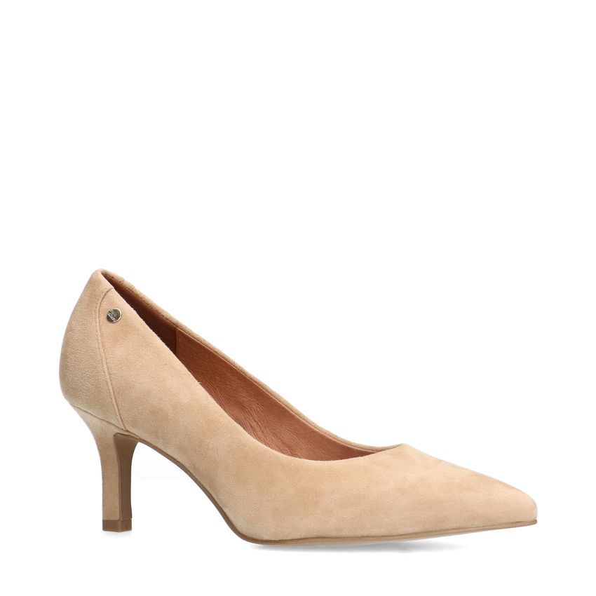 No Stress Beige suède pumps