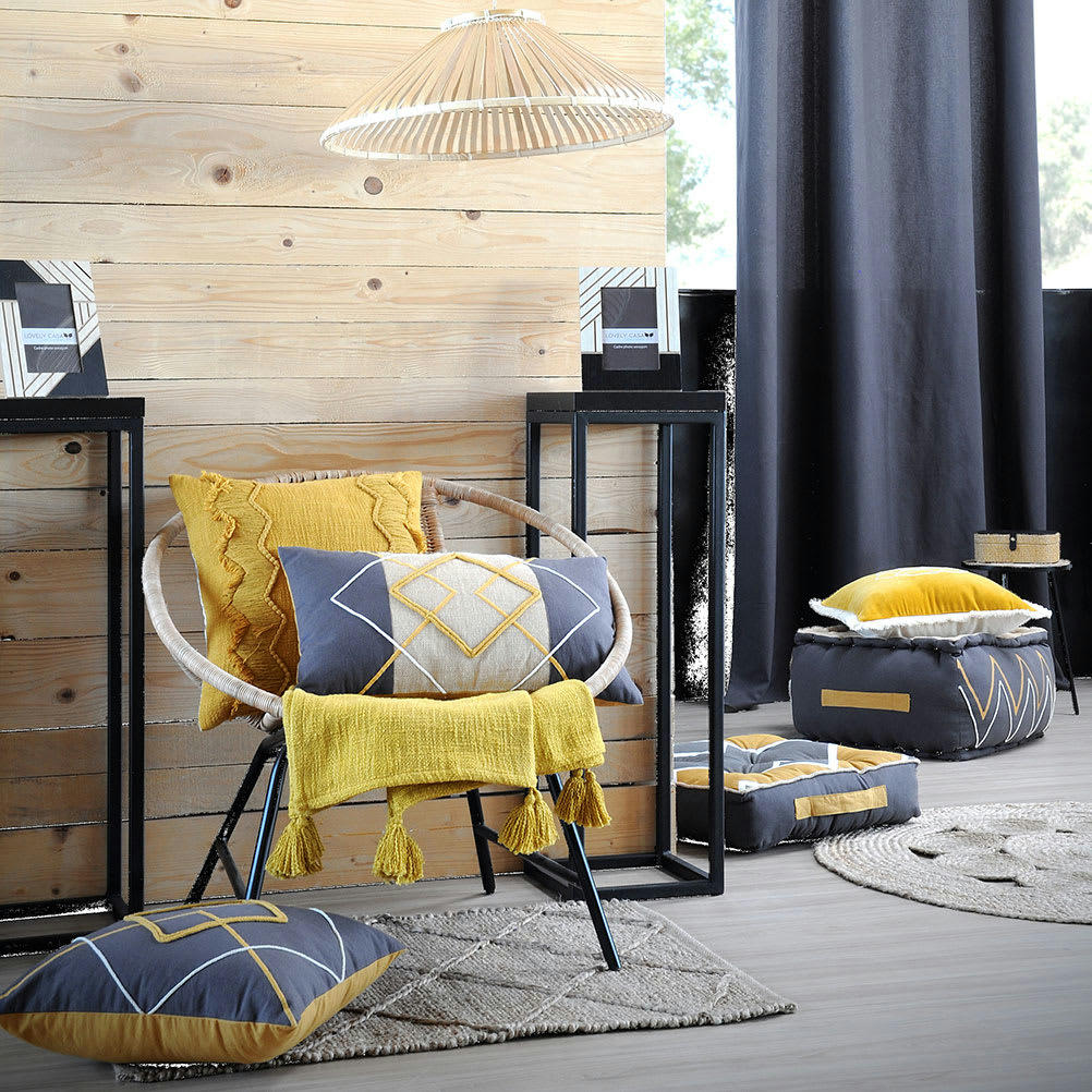 ALABAMA - Coussin de sol avec poignée coton 45x45