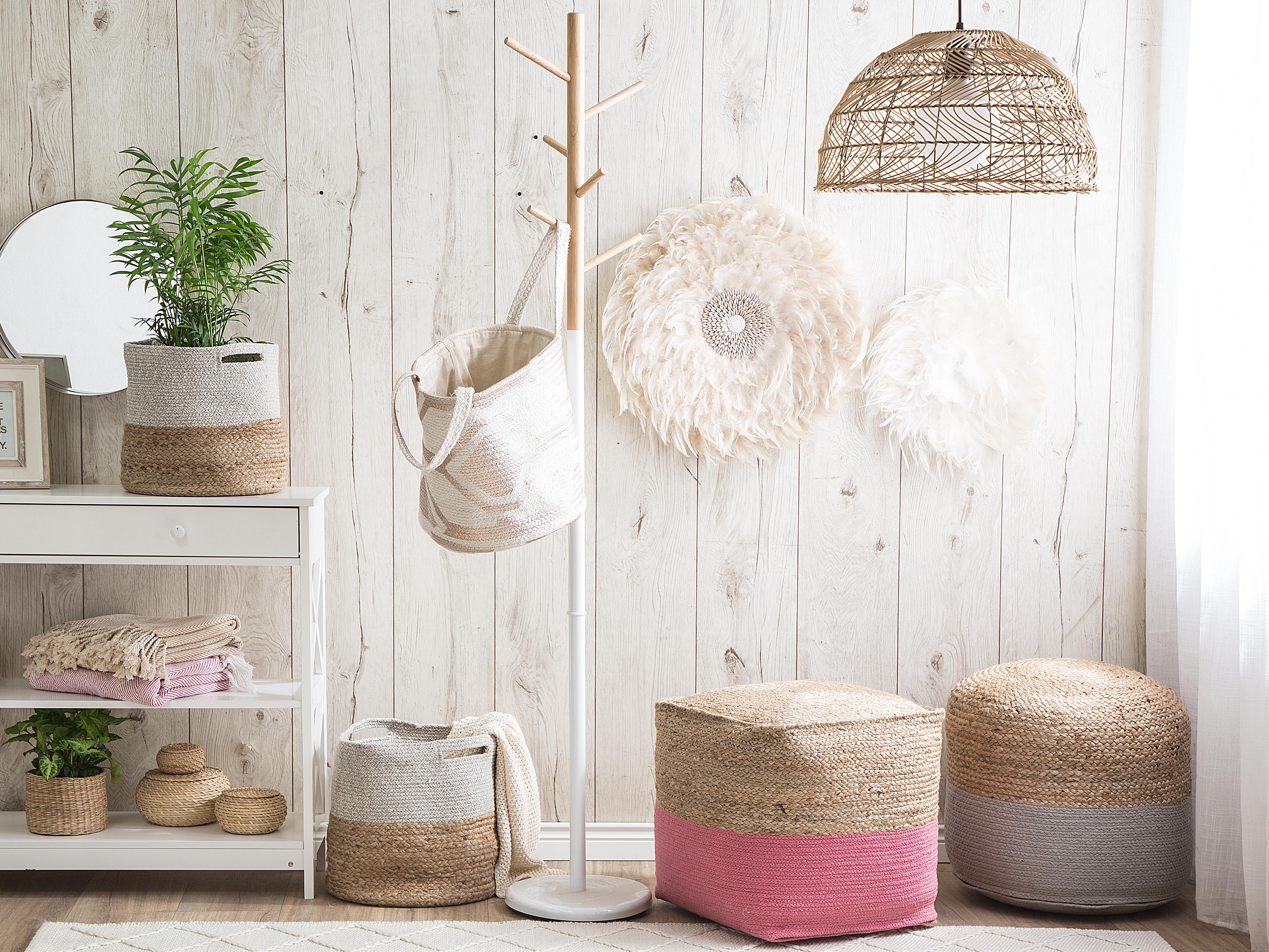 Pouffe KIRAMA Jute Pink