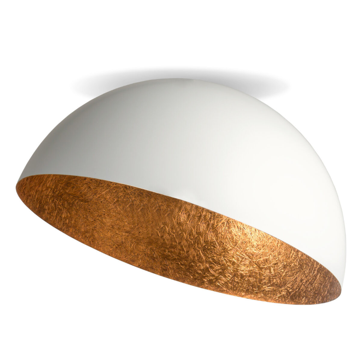 Lampa sufitowa biało-miedziana Sfera 1xE27x15W wym: 20x35x35 cm Sigma