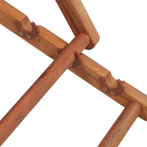 NNEVL Folding Beach Chair Fabric and Wooden Frame Multicolour