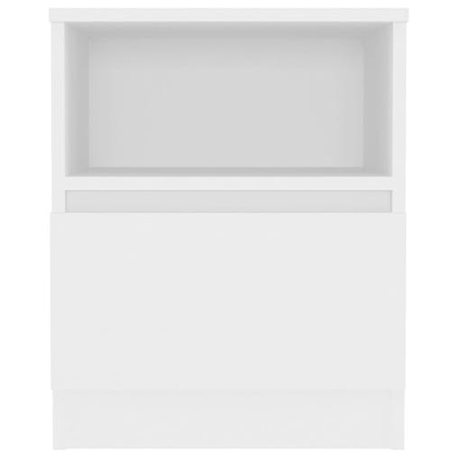 NNEVL Bed Cabinet White 40x40x50 cm Chipboard