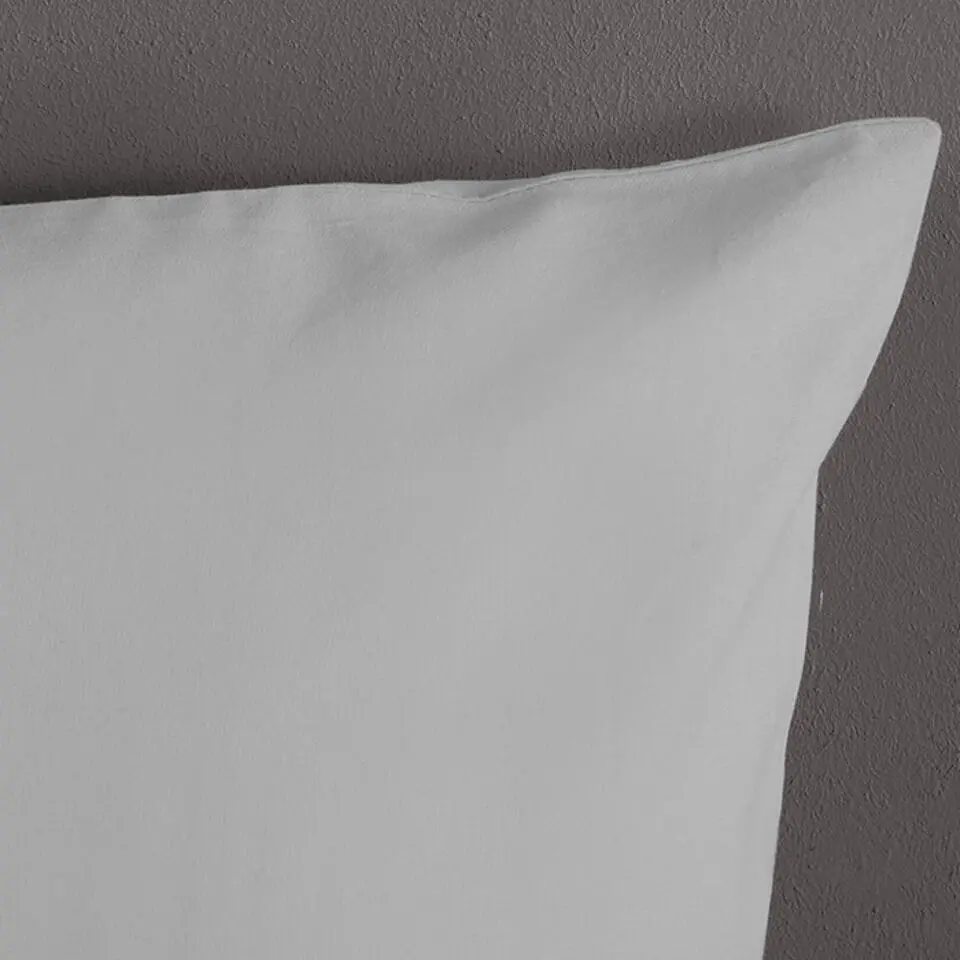 Zavelo Flanellette Effen Dekbedovertrek Grijs-2-persoons (200 x 200/220 cm)