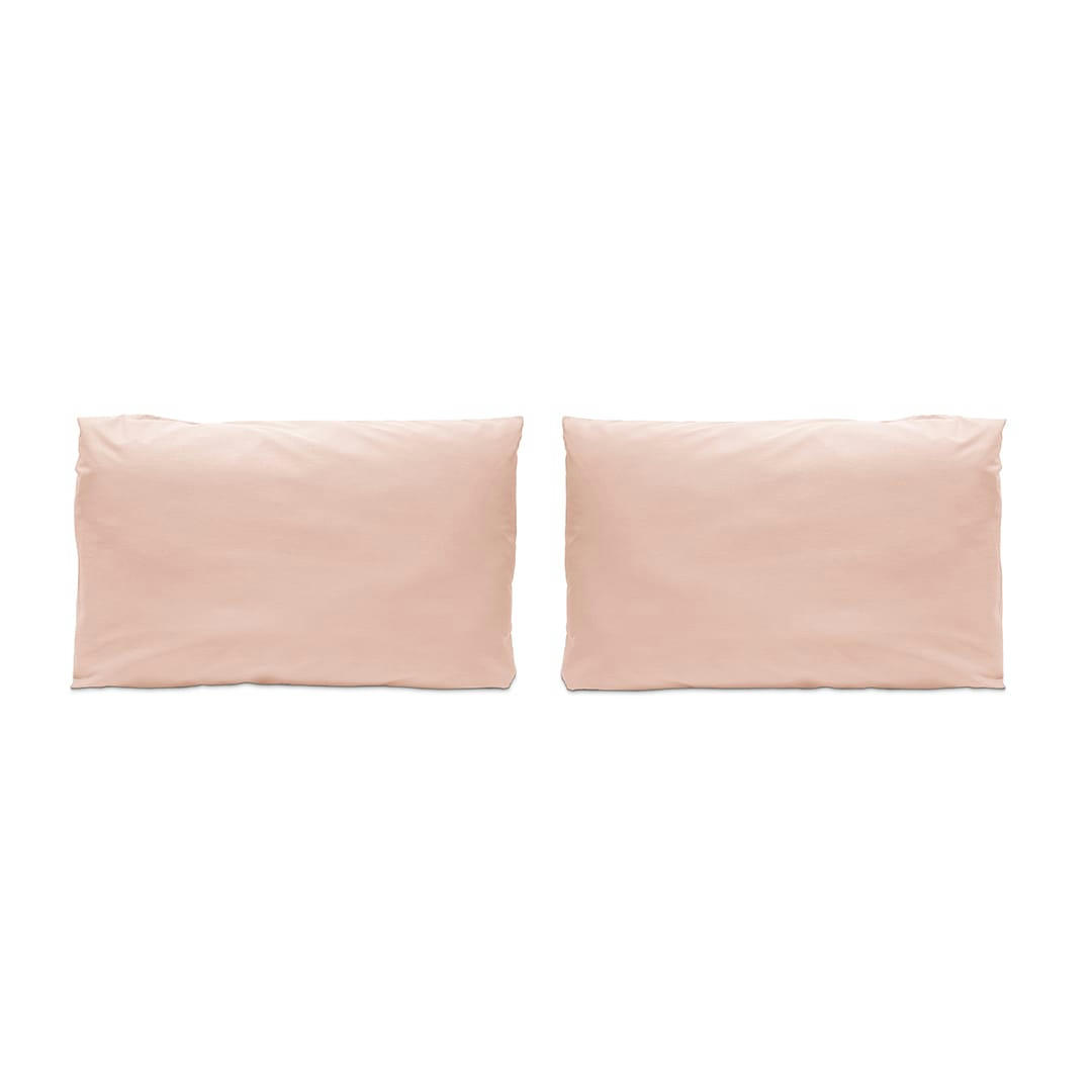 PURE TO - 2 Taies d'oreiller en percale de coton 50x75  cm corail