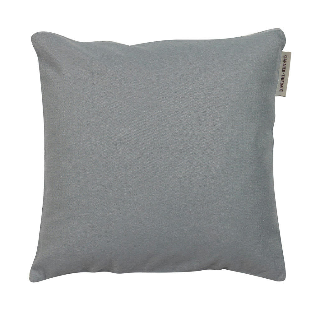 CONFETTIS PERLE - Housse de coussin  pur coton gris 40x40