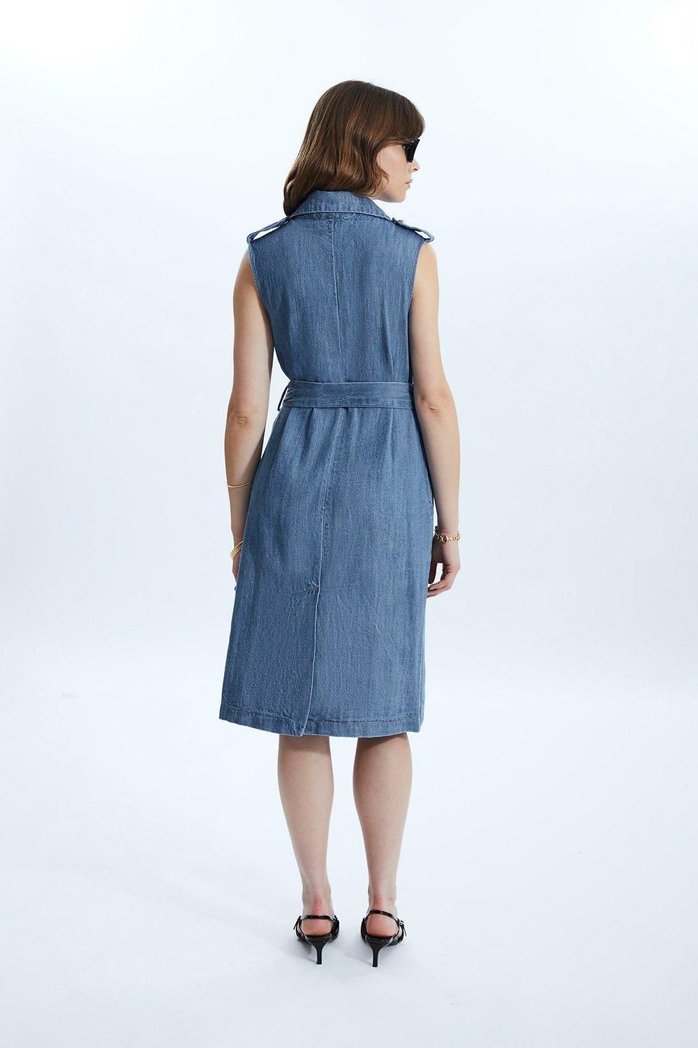 James Lakeland Long Denim Gilet