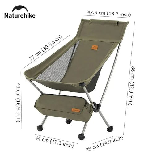 NNEOBA Nature hike High Back Camping Moon Chair
