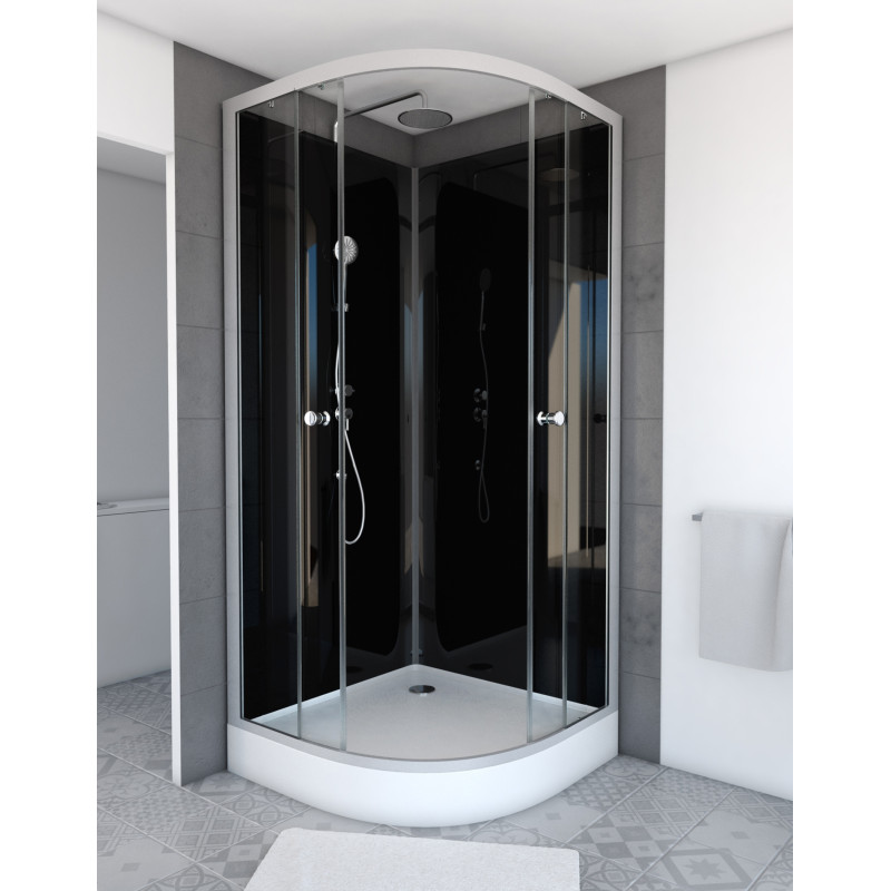 Cabine de douche Eclipse ronde 90 x 90 cm AURLANE