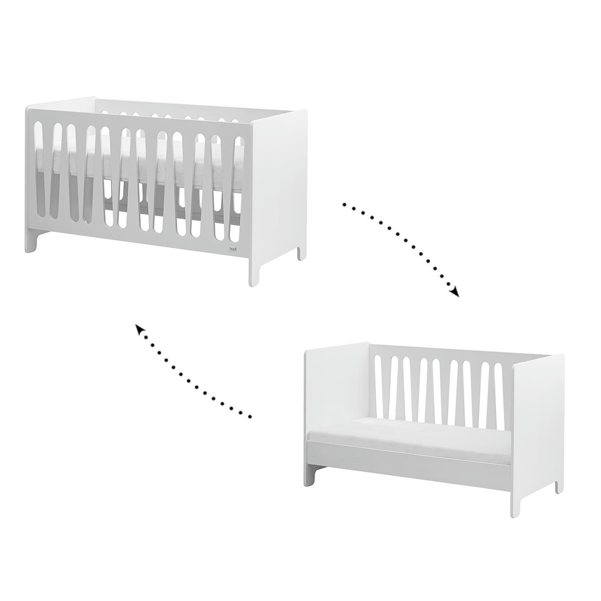 MOON - Lit évolutif 70x140 blanc