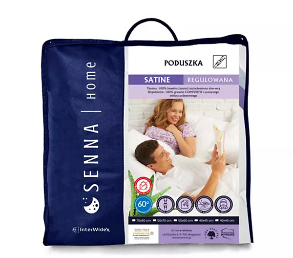Oreiller réglable 40x40 SATINE Senna Home