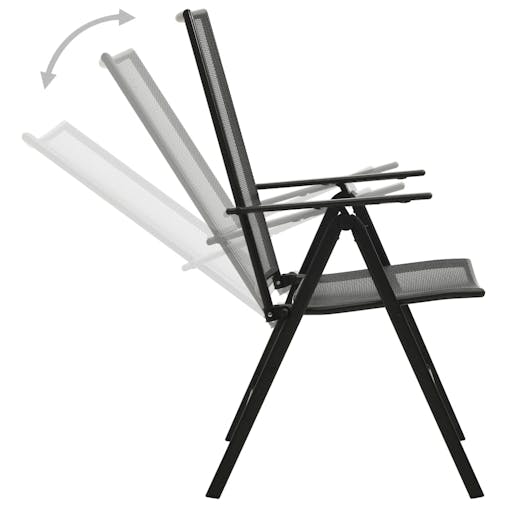 NNEVL Folding Mesh Chairs 4 pcs Steel Anthracite