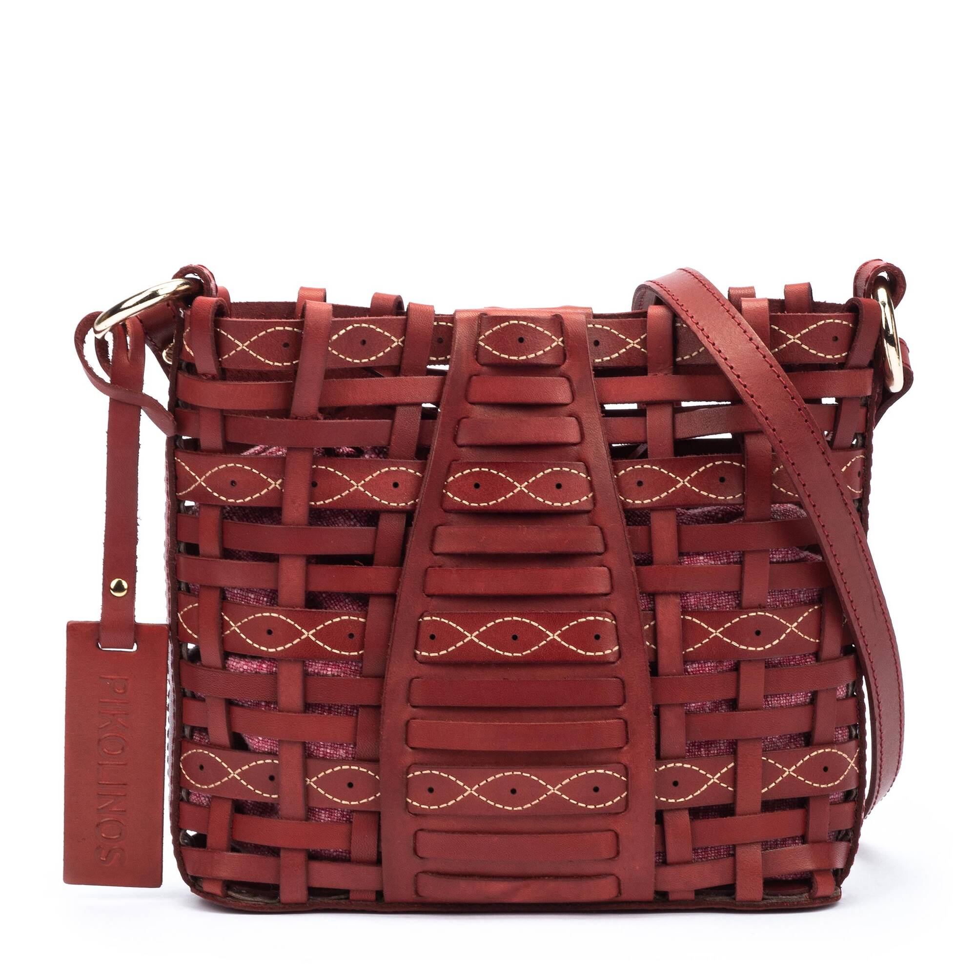 ROMANA - Bolso trenzado de piel para mujer
