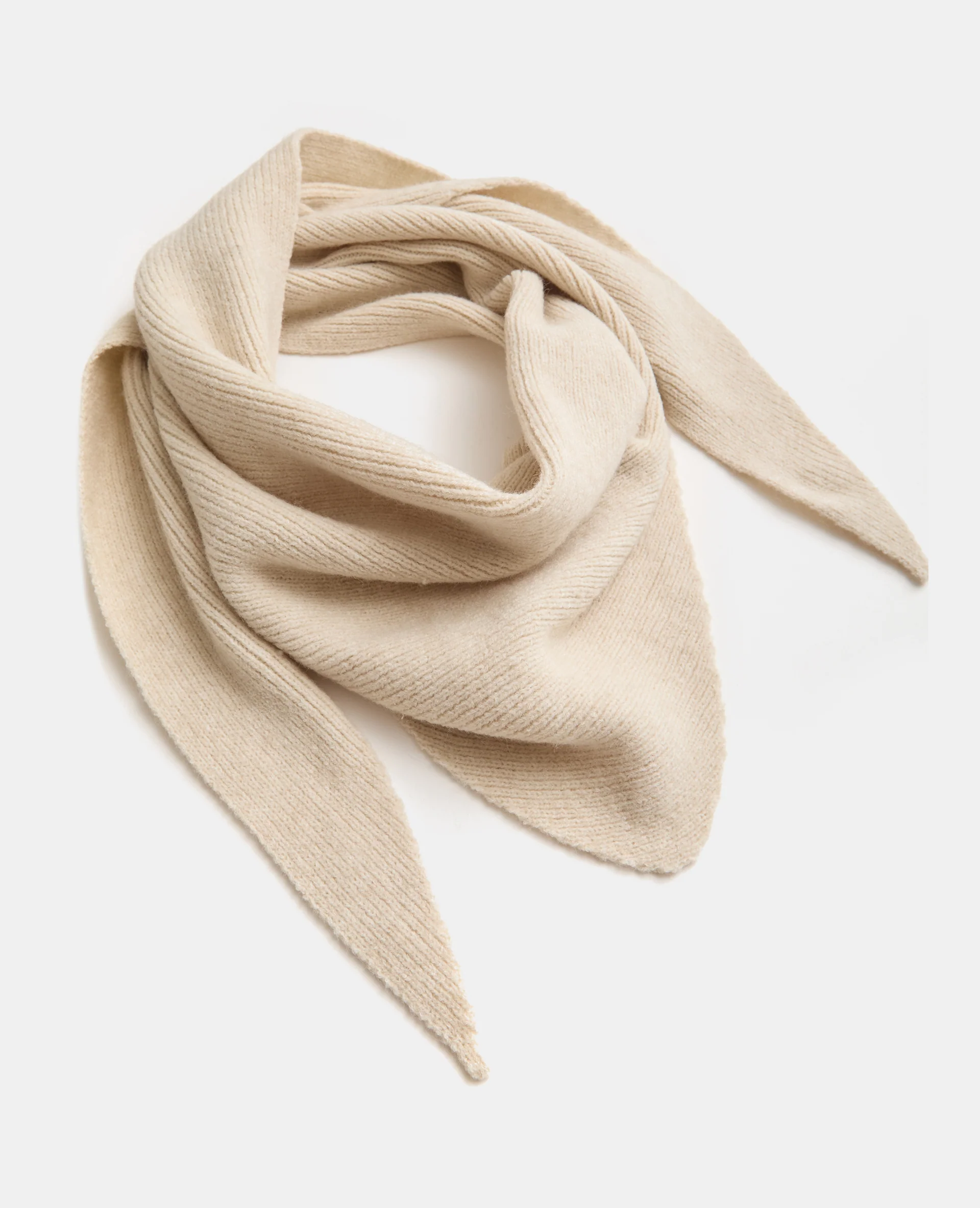 Echarpe triangle façon châle en maille