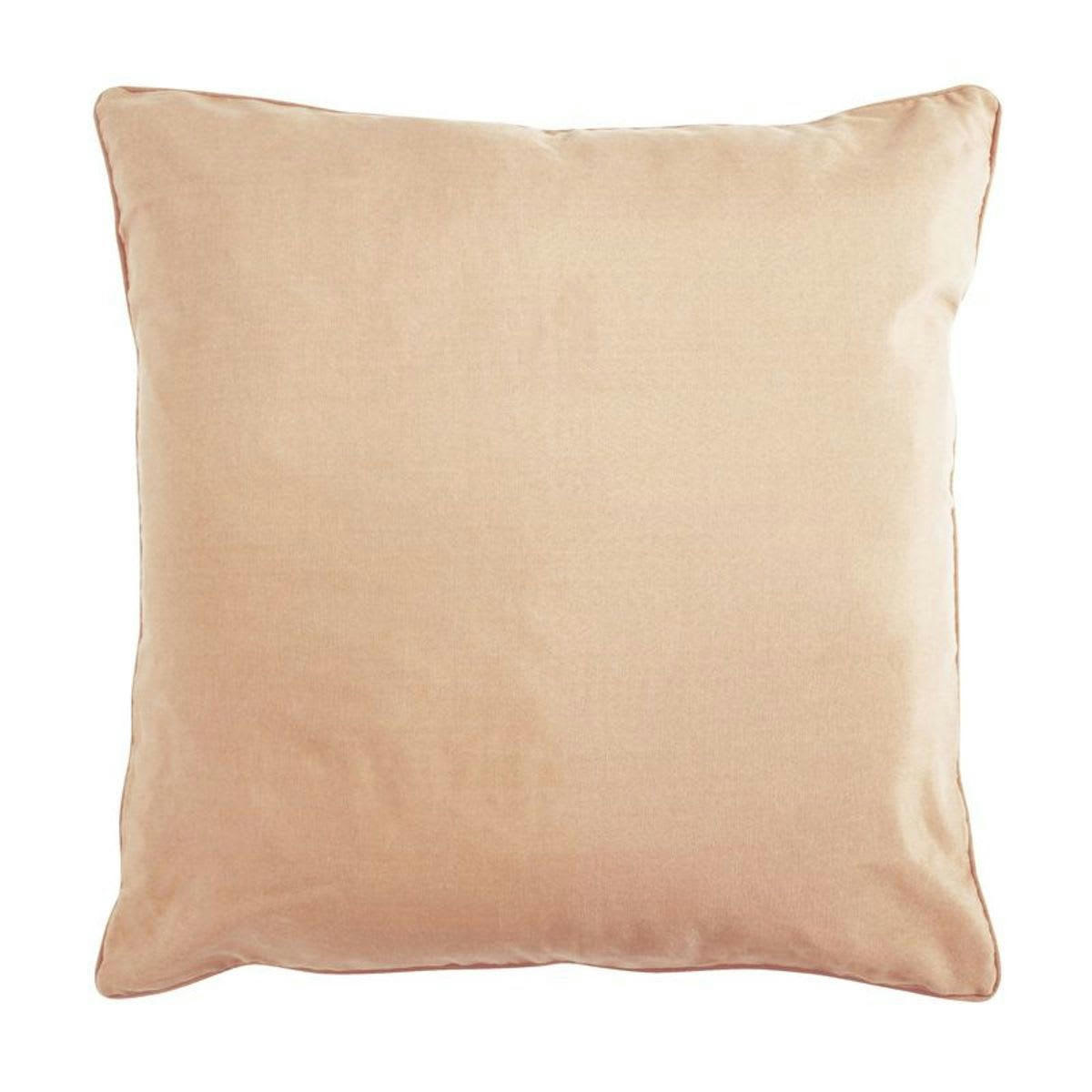 COTTON - Coussin de sol en polycoton rose nude 70x70