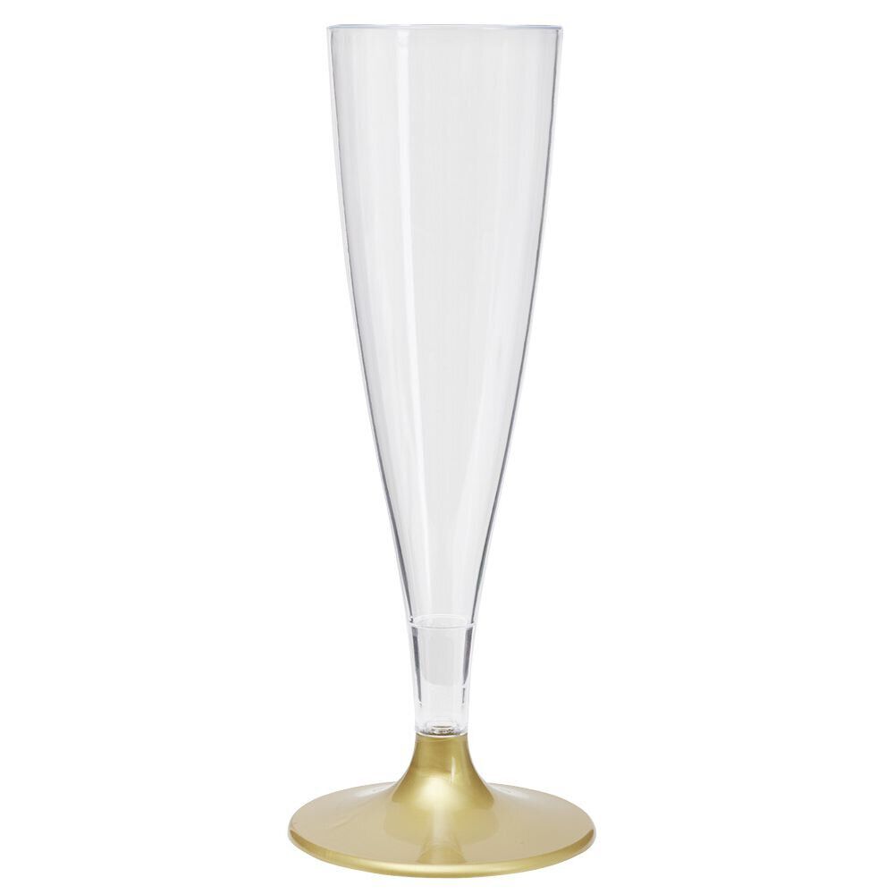 Fl&ucirc;te en plastique doré réutilisable x6