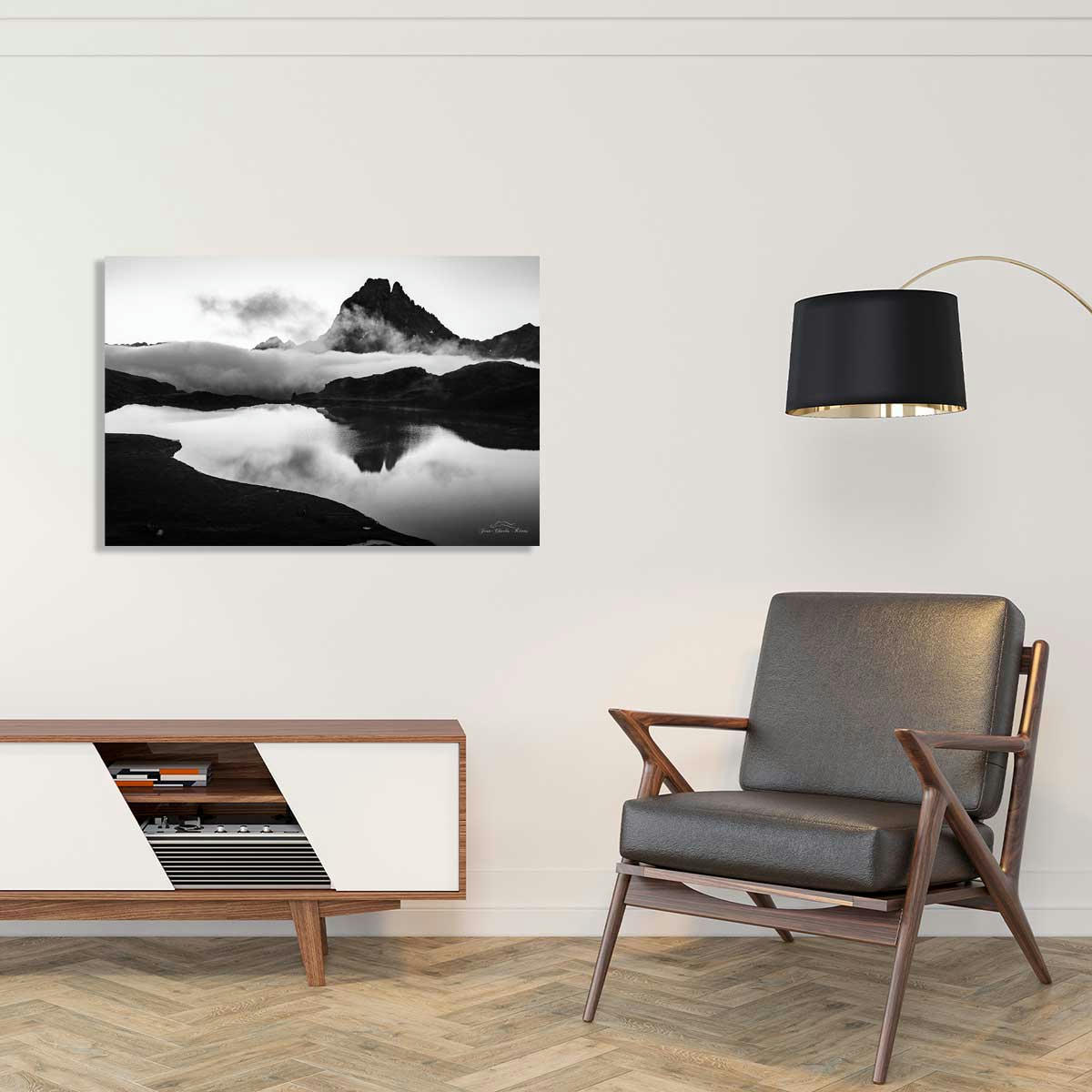 - Tableau noir et blanc pic du midi d'ossau toile imprimée 120x80cm